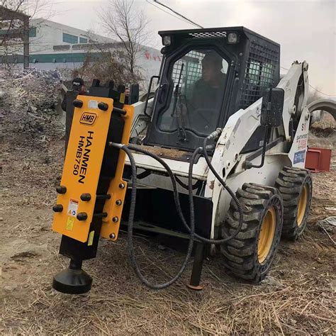 hydraulic post driver for skid steer loader|skid steer mounted post pounder.